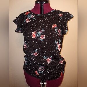 Midnight sky short sleeve blouse size M